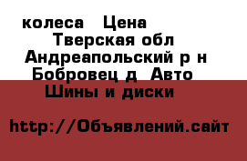 колеса › Цена ­ 45 000 - Тверская обл., Андреапольский р-н, Бобровец д. Авто » Шины и диски   